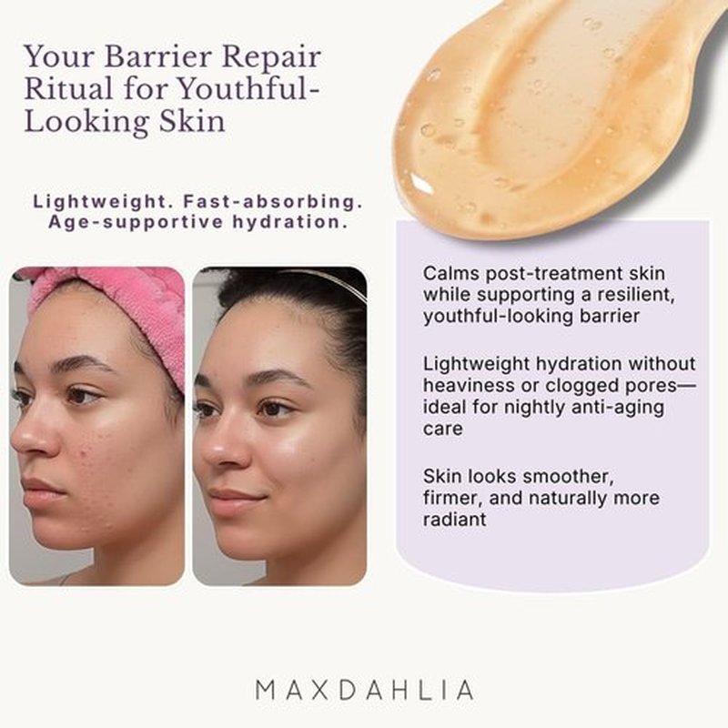 Hydroflora Barrier Repair Oil Gel – Glow-Boosting Anti-Aging Moisturizer with Bakuchiol, CoQ10 & Abyssinian Oil | Deep Hydration for Dry, Dehydrated & Sensitive Skin | Smooths Fine Lines