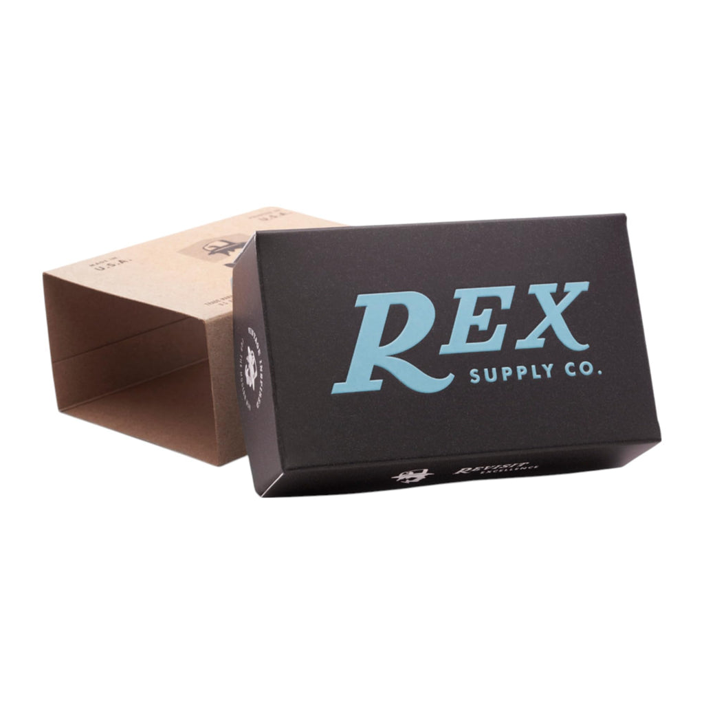 Rex Supply Co. Envoy XL Stainless Steel Double Edge Safety Razor – Long Handle 3-Piece Razor | Made in USA | Premium Fixed Blade Wet Shaving Razor for Men | Smooth, Comfortable & Close Shaves