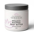 Glimmer Goddess Organic Whipped Body Butter - Hydrating Moisturizer with Shea & Cocoa Butter | Lavender & Lemon, 8oz