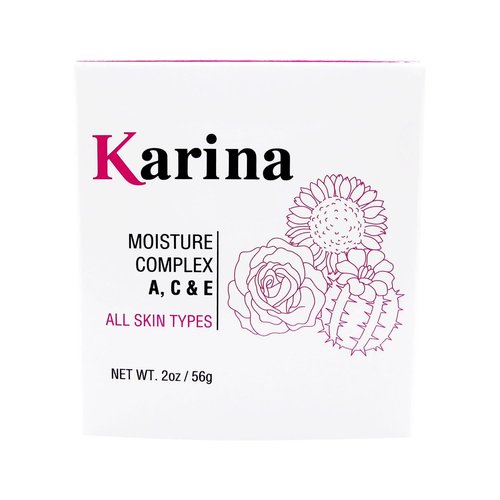 Karina Moisture Complex Face Moisturizer - Hydrating Vitamin C Cream for All Skin Types | Nourishing Formula with Vitamins A, C & E - 2 oz