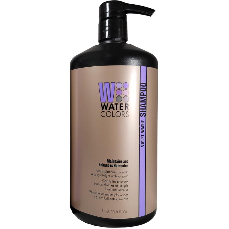 Watercolors Shampoo - Color Depositing, Sulfate & Paraben Free, Enhances Hair Color | Violet Wash 33.8 oz