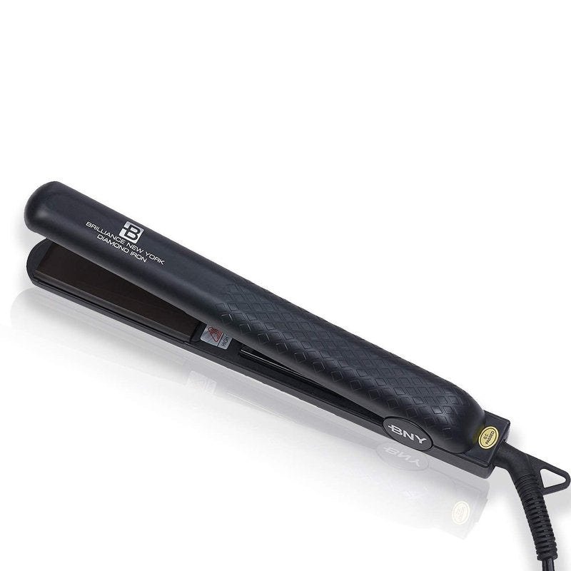 Brilliance New York 1.25 Inch Diamond Ceramic Flat Iron - Professional Anti-Static Hair Straightener