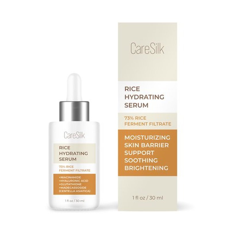 Caresilk Rice Face Serum - With Hyaluronic Acid, Niacinamide - 73% Rice Ferment Filtrate, Nourishing, Moisturizing Facial Serum - Rice Serum For Face - 30ml