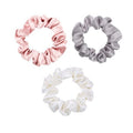 Alaska Bear 100% Mulberry Silk Hair Scrunchies, Elastic Bobbles Hair Ties Band for Women Hair Care(3pcs, Pink, Silver, Ivory)