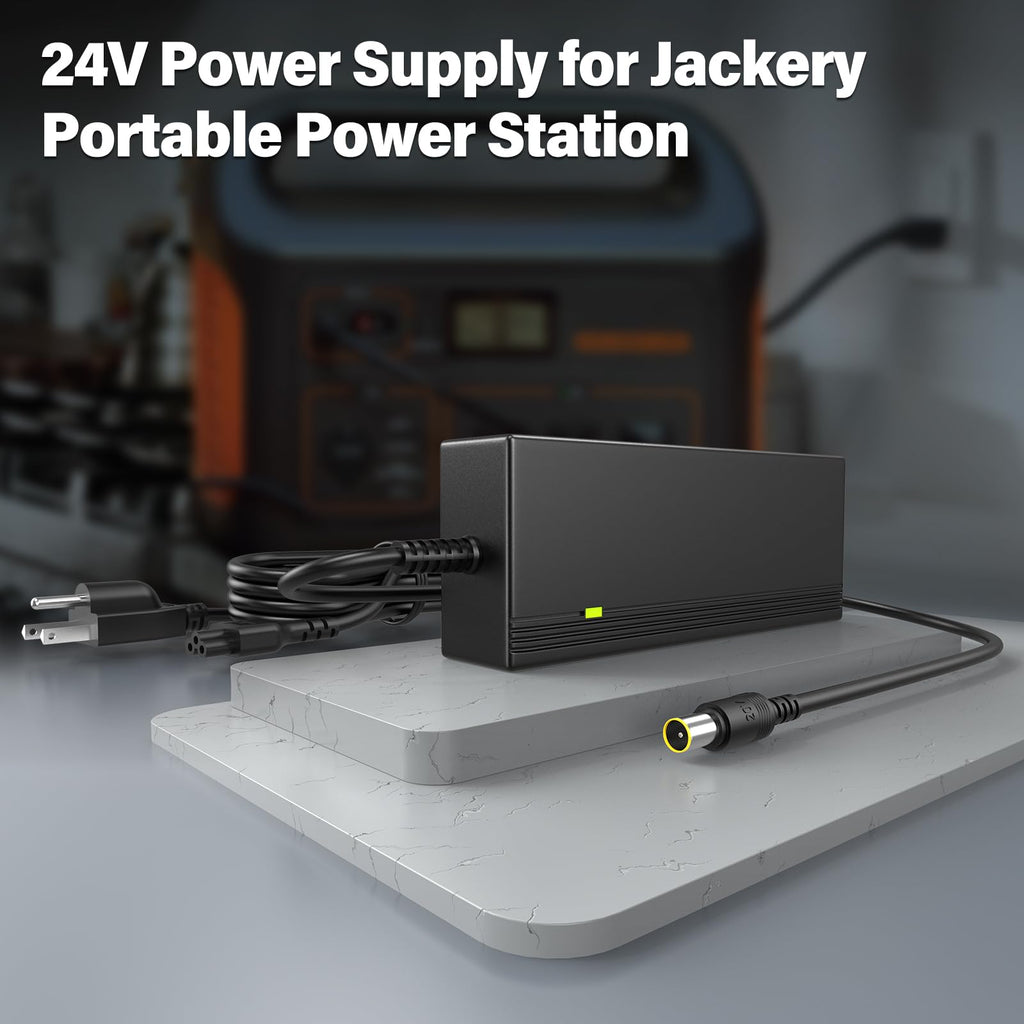 24V 180W Generator Charger for Jackery 1000 Portable Solar Generator Power Station Power Cord AC Adapter Compatible with Jackery Explorer 1000 880 E1000 E880 1002Wh 880Wh 3x1000W Charging Plug Cable