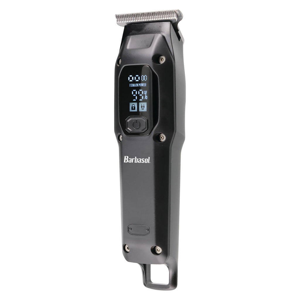 Barbasol T-Blade Trimmer, Rechargeable Hair and Beard Trimmer for Men, Dual Speed Hair Trimmer with 6 Clipper Guide Combs, LED Display, Clipper Oil, Brush, & Travel Bag