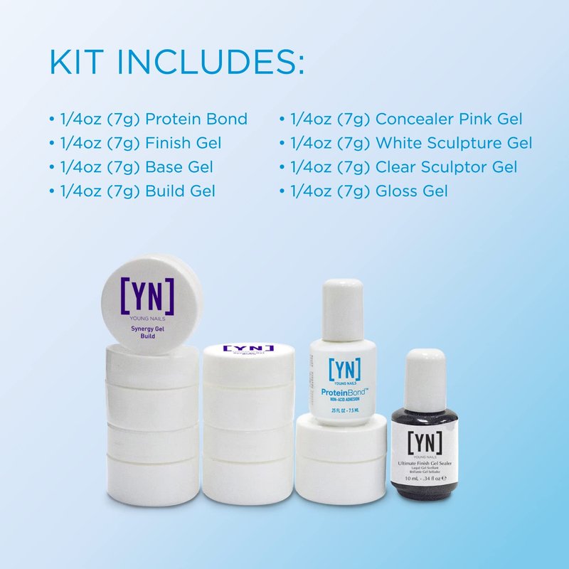 Young Nails Professional Nail Kit - Complete Starter Set for Beginners & Pros | Home Use Essentials