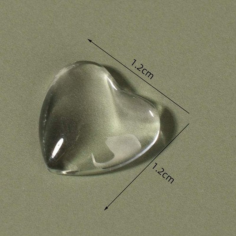 100pcs Mini Heart-shaped Clear Glass Nail Polish Color Card Nail Art Color Display Tips Colorful Nail Polish Nail Art DIY Manicure Tool Accessories