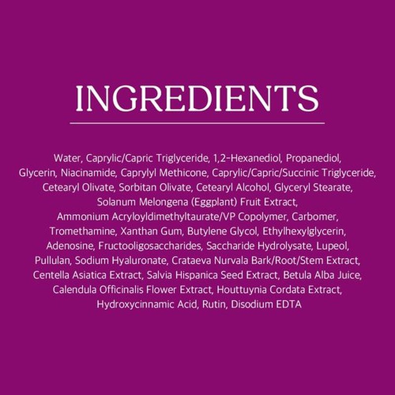 Papa Recipe Eggplant Clearing Lupeol Cream(3.38fl oz/100ml) - Soothing & Hydrating Face Moisturizer Cream for Dry Skin, Oil Water Balance Care, Sensitive, Acne-Prone Skin Friendly, Korean Face Cream