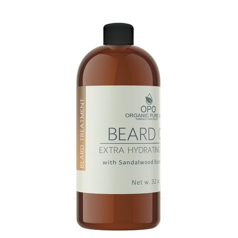 Sandalwood Beard Oil - Natural Hydrating & Conditioning Blend for Facial Hair - 32 oz | Promotes Growth & Silky Smoothness