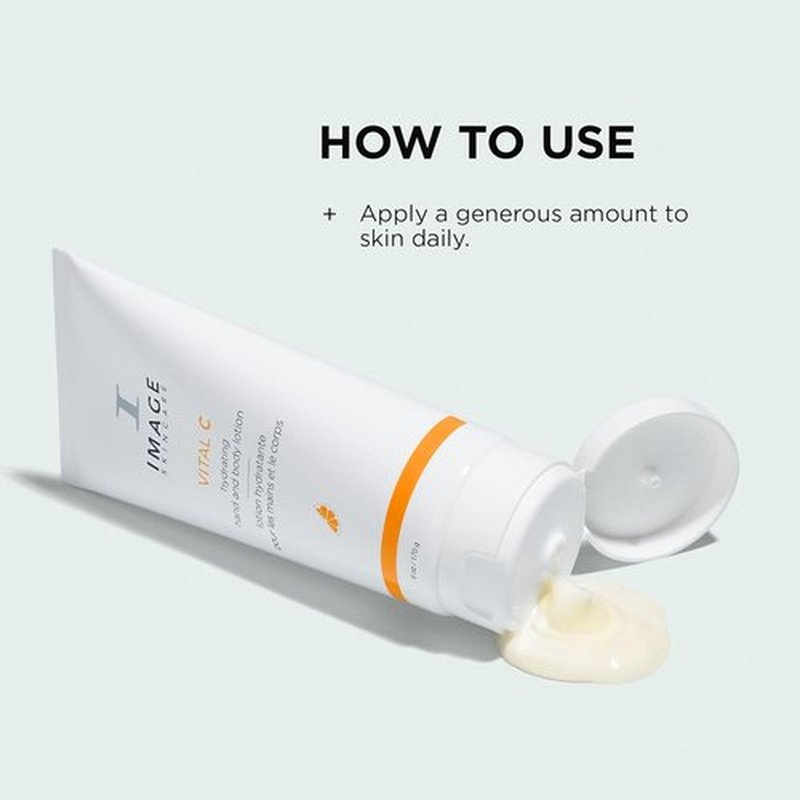 IMAGE Skincare VITAL C Hydrating Hand & Body Lotion - Brightening Moisturizer with Vitamin C & Shea Butter, 6 oz