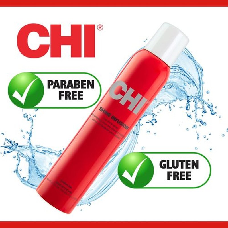 CHI Shine Infusion Hair Shine Spray - Infra Texture Dual Hair Spray & Hair Care Bundle, 5.3 Oz & 2.6 Oz