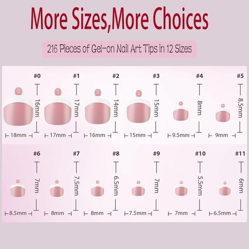 Dsixnails Brown Toe Nail Tips, 216pcs Short Press on Toenails for Women, Soft Toe Nail Press Ons, Square French Tip Toe Press on nails, Soak Off Acrylic Full Cover Fake Toenails Extension in 12Sizes