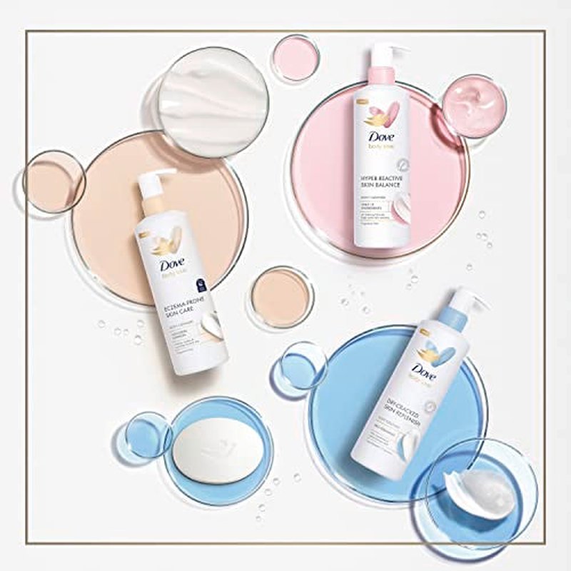 Dove Body Love Body Cleanser Hyper-Reactive Skin Balance for Ultra-Sensitive Reaction-Prone Skin Fragrance Free Body Wash with Only 12 Ingredients 17.5 oz