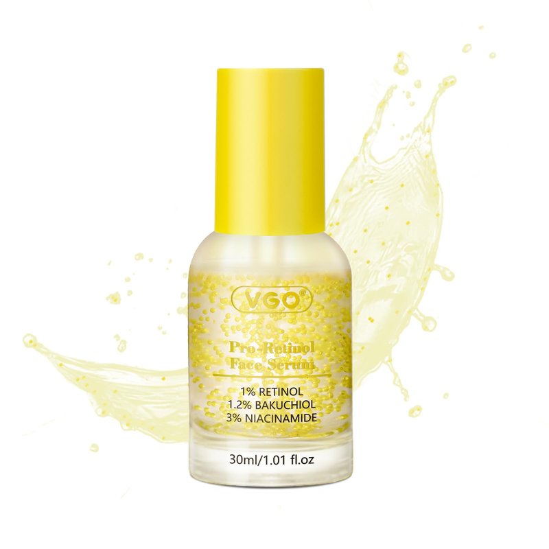 VGO Bakuchiol Retinol Serum for Face, 1% Retinol & 3% Niacinamide, Anti-Aging and Anti-Wrinkle, Gentle Yet Potent Formula for Sensitive Skin.