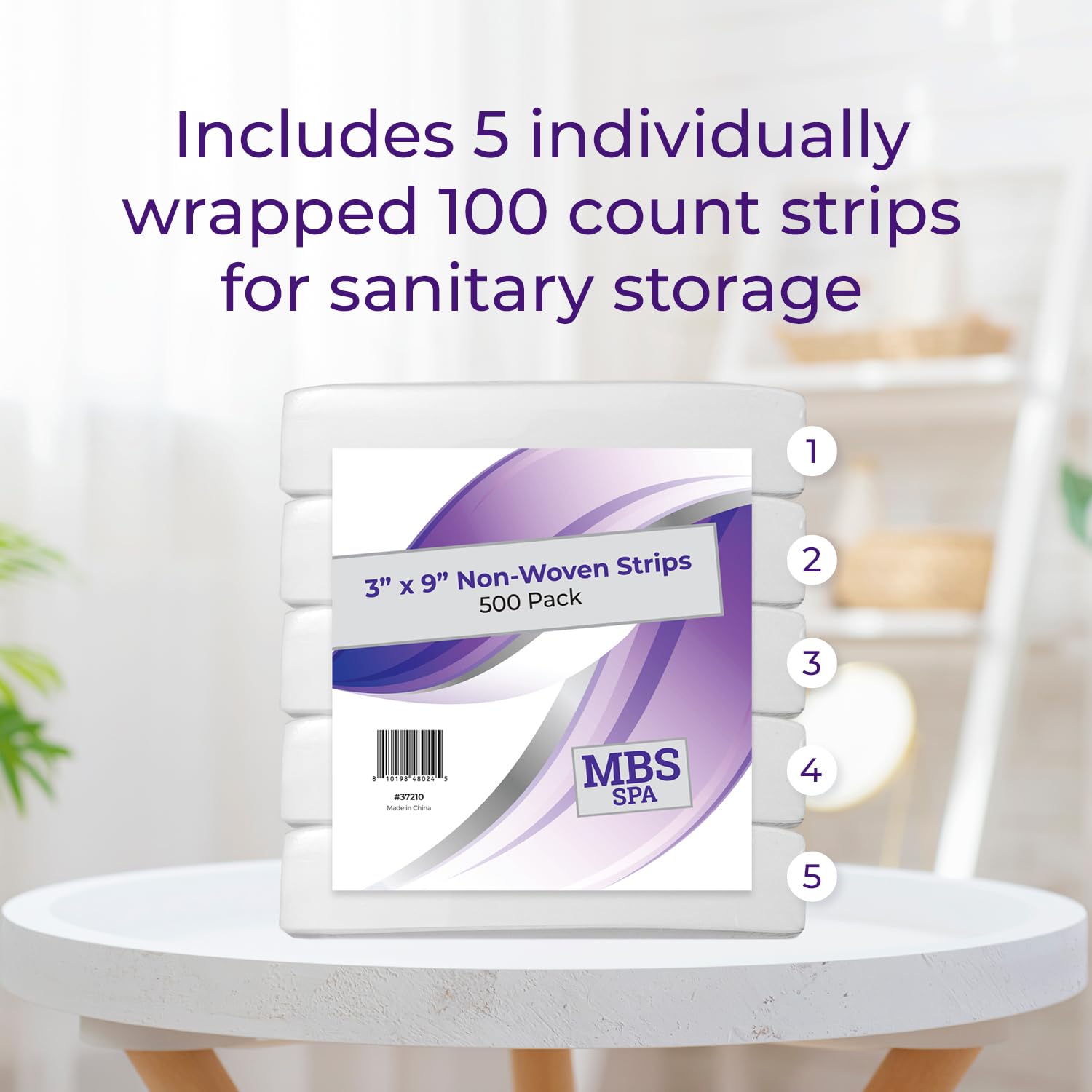 500 Pack Non-Woven Wax Strips for Hair Removal – Pre-Cut 3" x 9" Esthetician Waxing Strips for Legs, Arms & Body – Soft, Tear-Resistant, Residue-Free