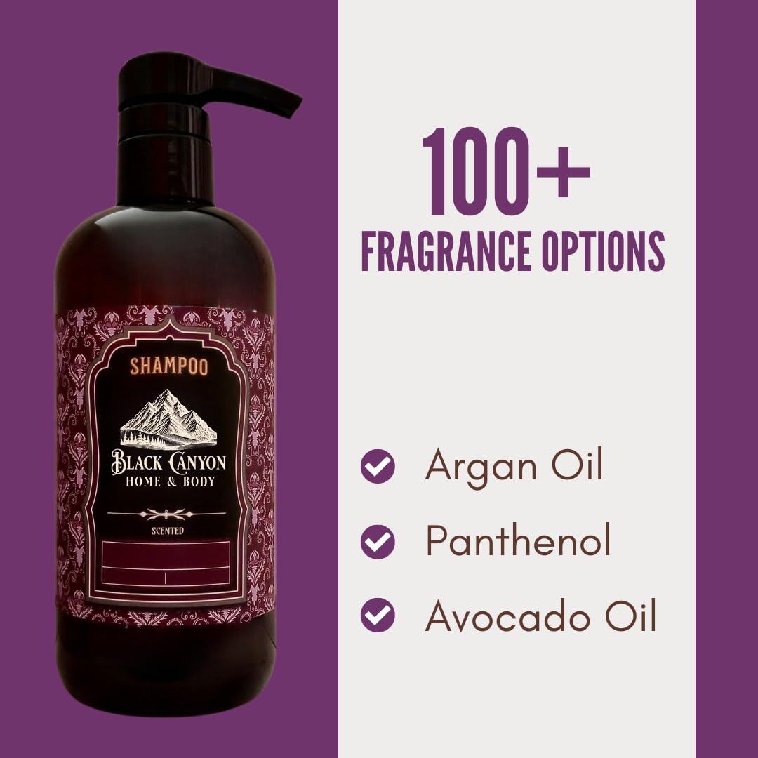 Black Canyon Amber Clove Nutmeg Scented Argan Oil Hair Shampoo, 16 Oz