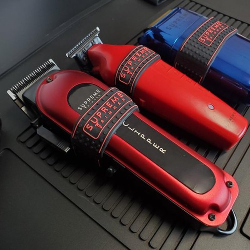 Supreme Trimmer SGR55 Professional Barber Grippers | 5 Piece Non-Slip Clipper Grips, Barber Sleeve for Hair Clipper | Black