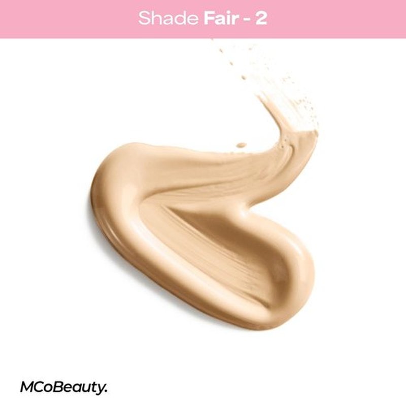 MCoBeauty Flawless Glow Luminous Skin Filter - 4-in-1 Primer, Highlighter & Foundation Booster - 2 Fair Dewy Tint with Squalane & Vitamin E - Vegan & Cruelty Free