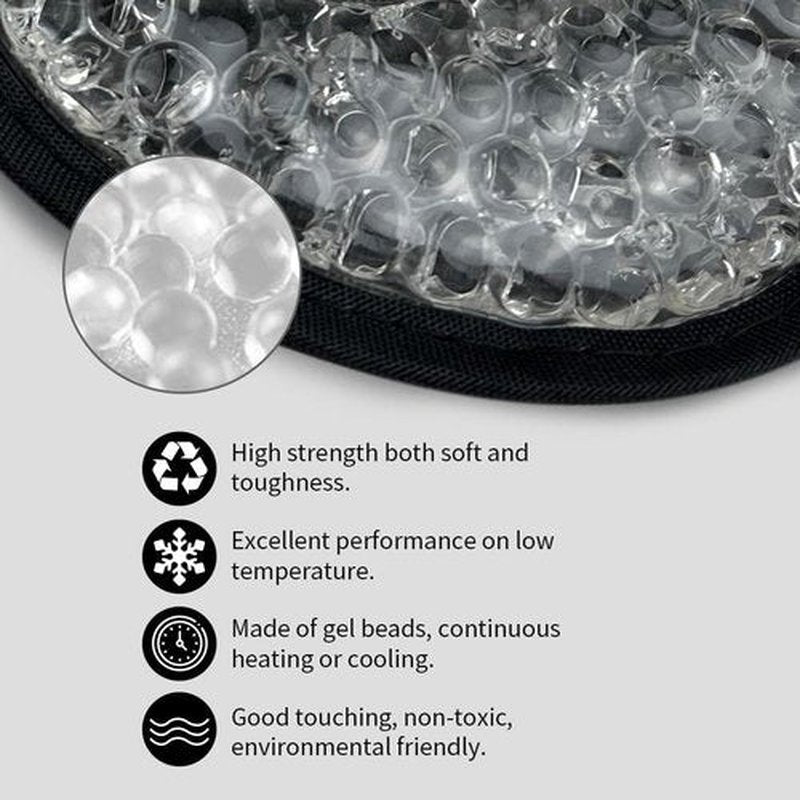 CONBELLA Cooling & Heating Eye Mask - Hot/Cold Use for Puffy Eyes, Headaches, Migraines, Sinus & Dark Circles (2 Packs Black)