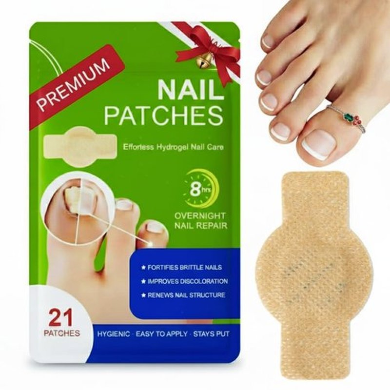 Premium Fungal Nail Patches Toe Nail Care Extra Fungus Strength 21 Pcs Nighttime Repair Damaged Treatment Toenail ingrown Nails 8 Hour Safe Sensitive gift for Women Men .(21 Count)