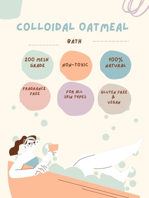 Shea Organics Colloidal Oatmeal Powder | Gentle Soothing Bath Treatment for Sensitive Skin | Natural Oat Bath for Babies & Adults | Ideal for DIY Skincare & Soap Making | 32 oz Pack of 1