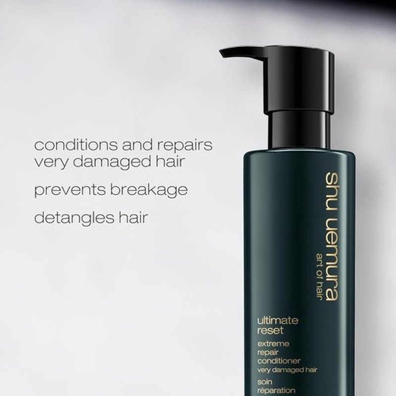 Shu Uemura Ultimate Reset Shampoo & Conditioner Set | Extreme Repair for Fine-to-Medium Hair - Nourishes with Japanese Rice Extract
