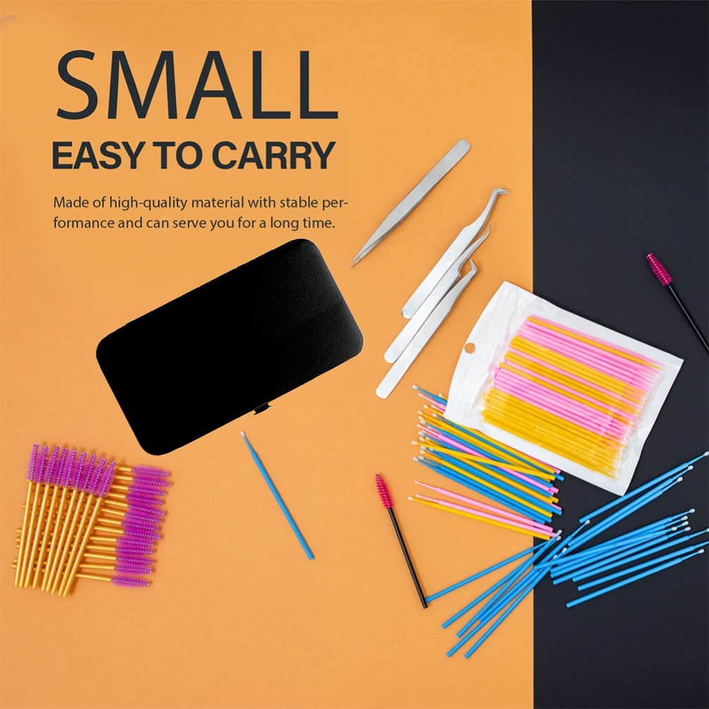PU Leather Empty Tweezers Storage Bag Magnetic Lash Tweezers Case Anti- Organizer for Eyelash Grafting Extension Tweezers (Purple)