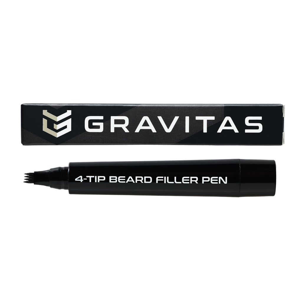 Gravitas 4-tip Beard Filler Pen for Men (Dark Brown)