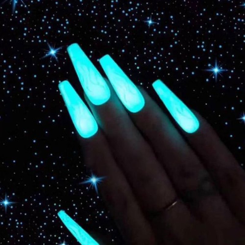 RoseFlower Neon Bright Luminous Poly Nail Gel Set 8 Colors Fluorescent Poly Nail Extension Gel Kit Builder Nails Enhancement Gel for Beginner Professional French Art Design Salon DIY at Home #4