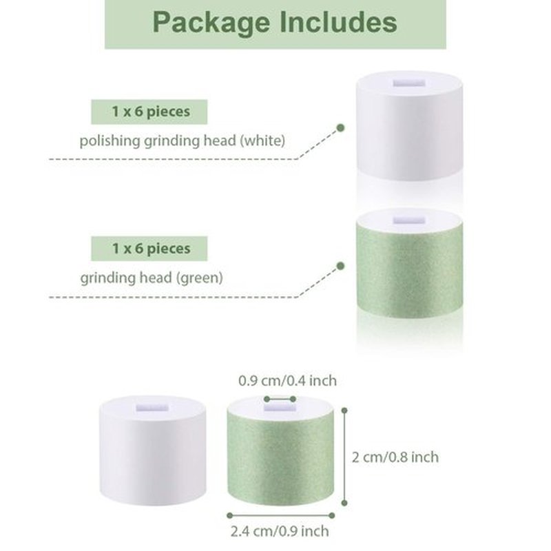 Maitys 12 Pieces Nail Buffer Refills Electric Manicure Pedicure Tool Refills Nail Buffer Replacement Rollers, Filing, Buffing and Shining