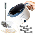 Ksedcon Wax Melter for Candle Making with Thermometer, Electric Wax Melting Pot Kit with Wicks, Double Candle Making Crock Set with Measurements