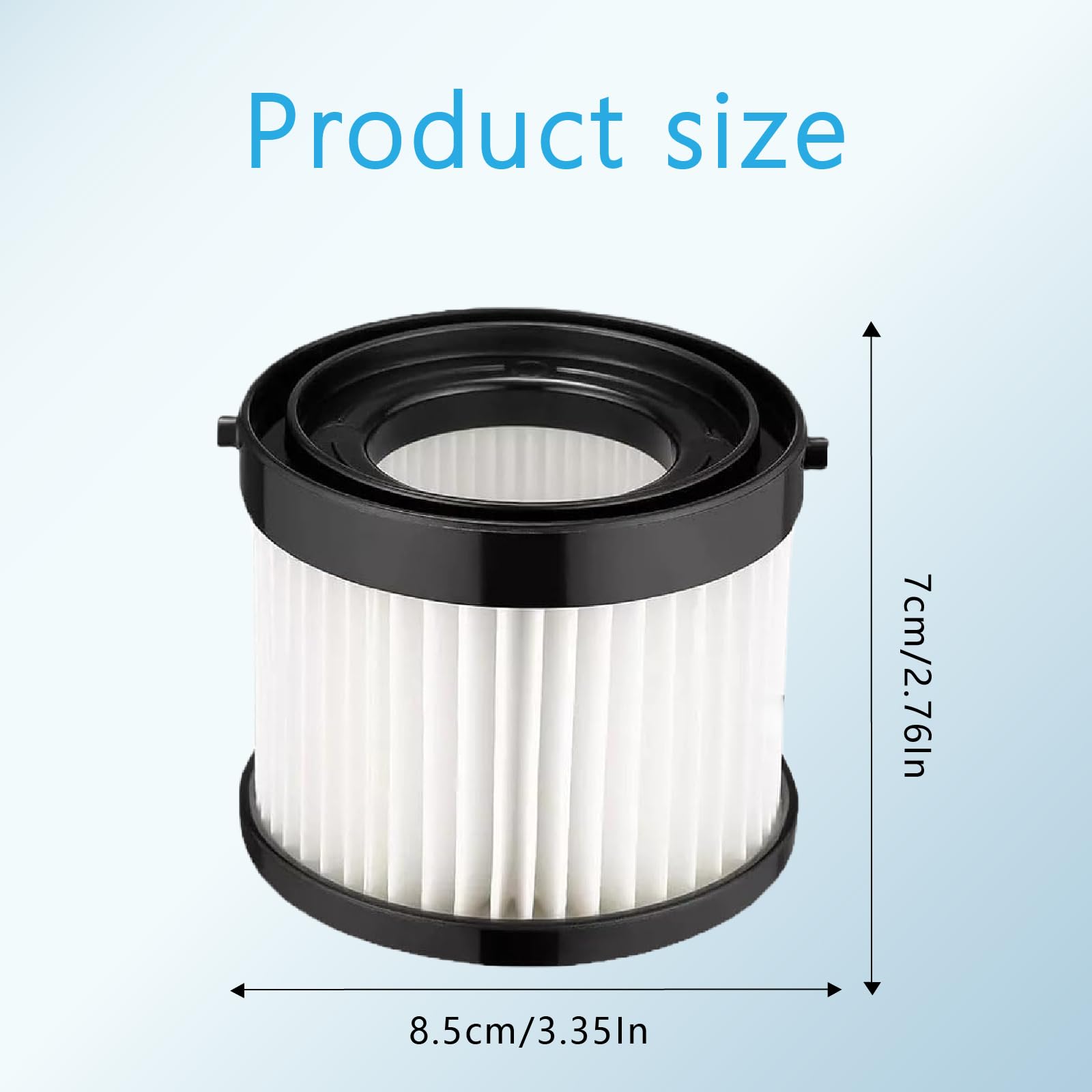 4 Pack 49-90-0160 Cartridge HEPA Filter Fits for Milwaukee Compact Vacuum filter M18 Model# 0882-20, Part # 49-90-1951