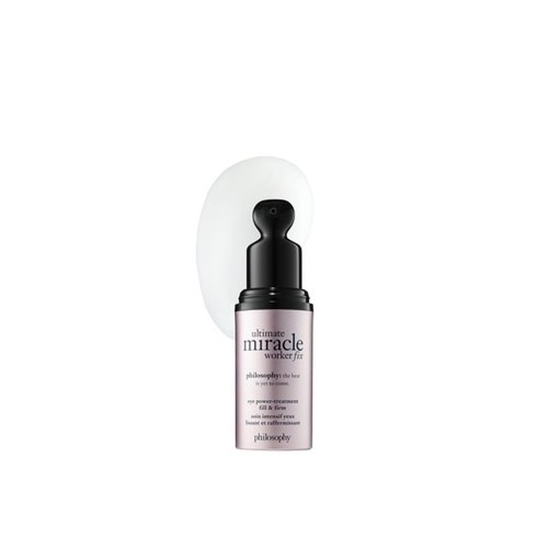 philosophy ultimate miracle worker power treatment fill & firm eye cream- with retinol & soy extract - creates a notably smoother and more youthful-looking appearance -0.5 fl oz
