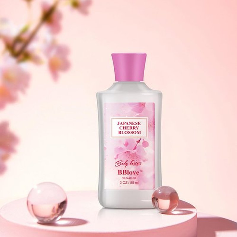 BBlove Bath and Body Gift Set for Women & Girls, Japanese Cherry Blossom, 3PCS Set for - Shower Gel, Body Lotion, Body Mist, Body Care Travel Set