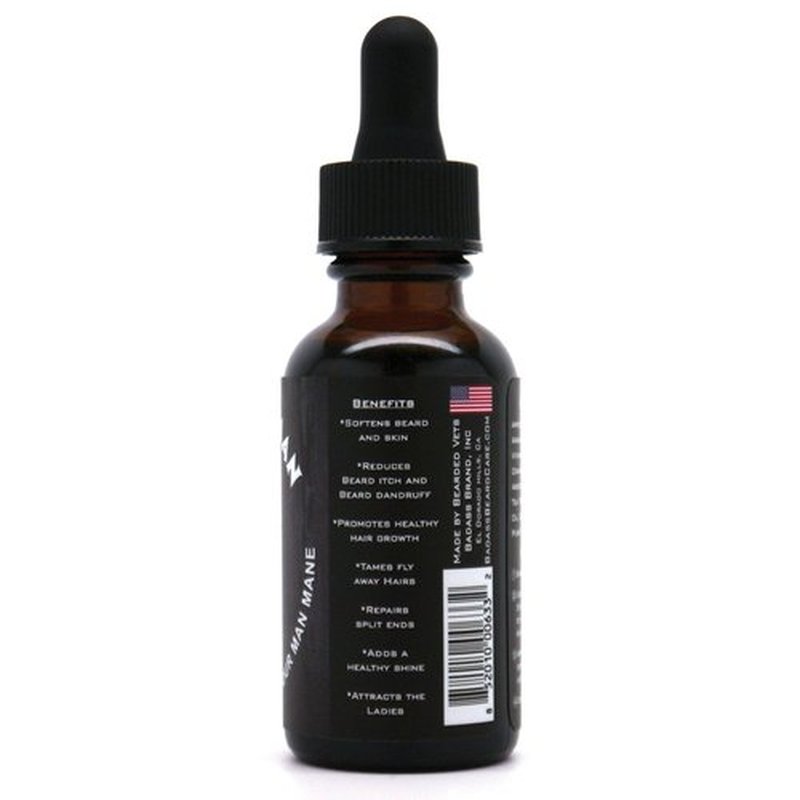 Badass Beard Care Beard Oil - The Outlaw Scent | All-Natural, 1 oz | Softens Beard & Reduces Itch