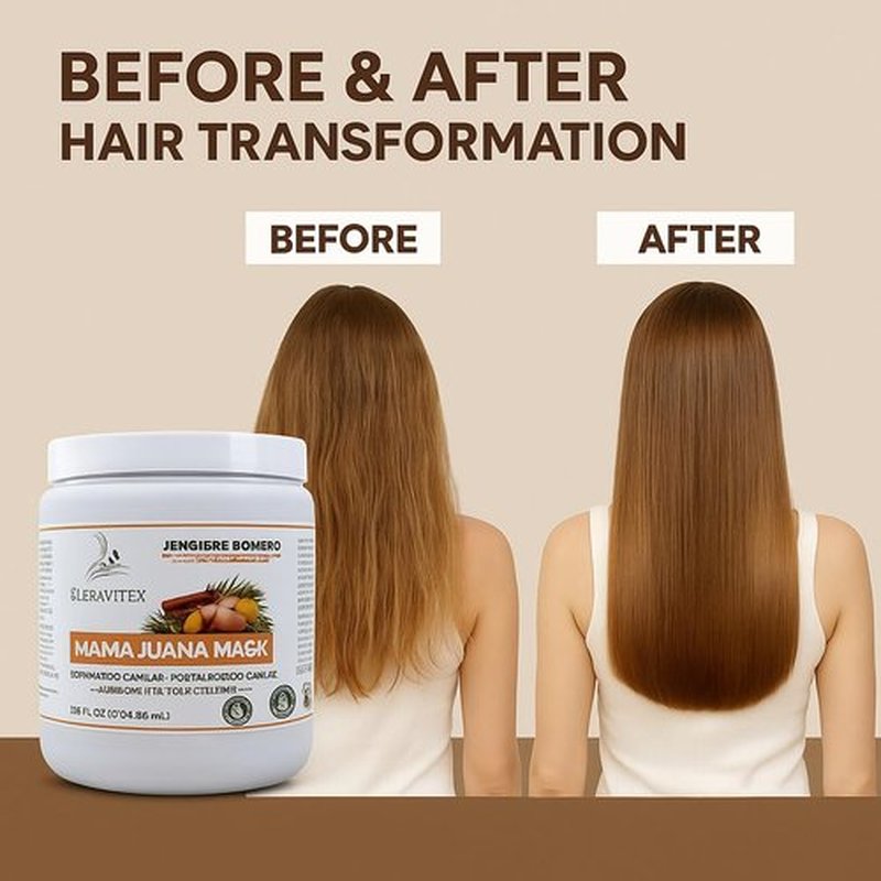 Kleravitex Mamajuana Hair Mask - Deep Nourishing Treatment with Ginger & Rosemary - 60 OZ Paraben & Sulfate Free