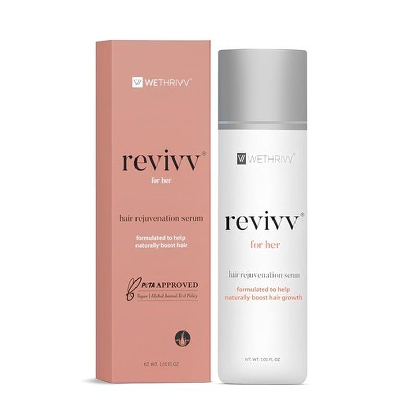 REVIVV Hair Growth Serum - 100% Natural Formula for Thicker, Fuller Hair | 1oz Bottle, 45-Day Supply