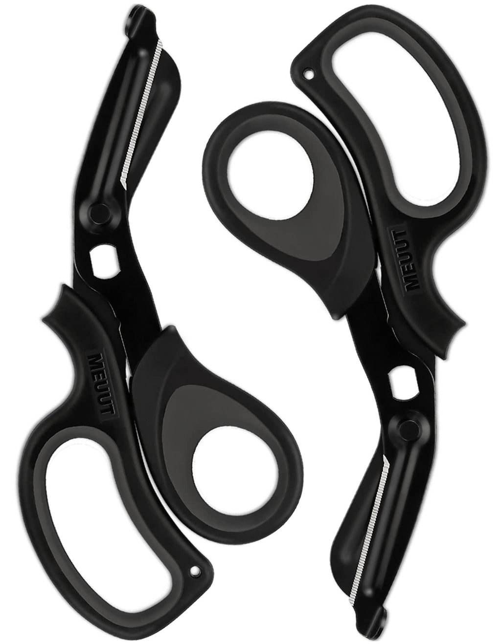 MEUUT 2 Pack Medical Scissors Trauma Shears for Left and Right Hand -Patented Bandage Scissors All Purpose with Non-Stick Blades, Surgical Grade Shears Stainless Steel EMT Scissors for Nurses EMT