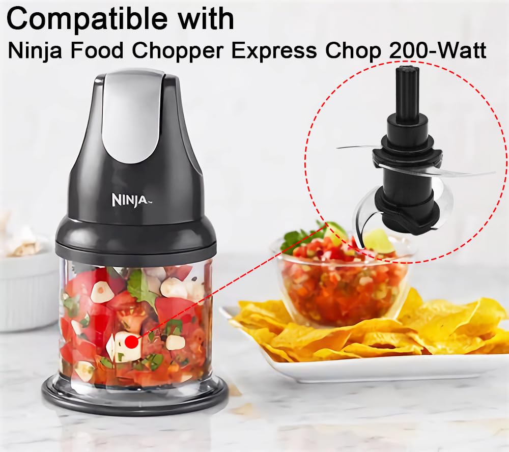 for Ninja Food Chopper Express Chop Blade, Replacement Parts Compatible with Ninja NJ110GR NJ100 NJ100WM Food Processor 16-Ounce Bowl, Express Chopper Blender Attachment Accessories