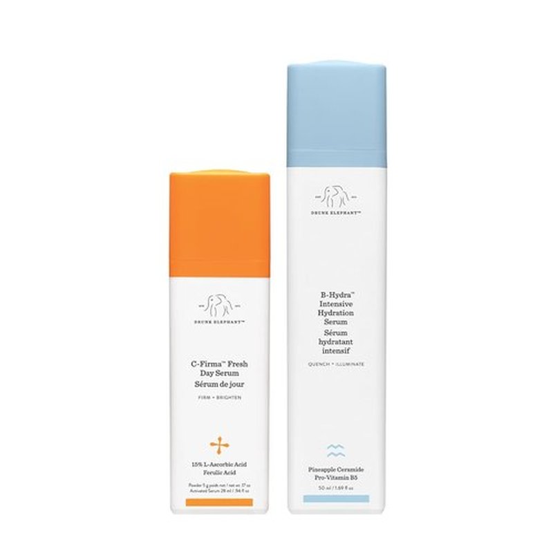 Drunk Elephant C-Firma Fresh Day Serum & B-Hydra Intensive Hydration Serum - Firming, Brightening Duo for All Skin Types (1.69 Fl Oz)