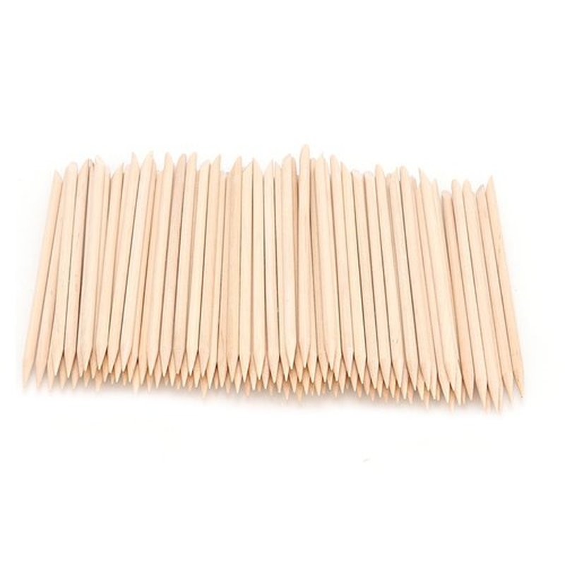 SOUJAP 1200 Pcs 4.5 Inch Orange Sticks for Nails, Wood Cuticle Sticks, Double Sided Wooden Cuticle Pusher Tool for Cuticle Pusher Remover Manicure