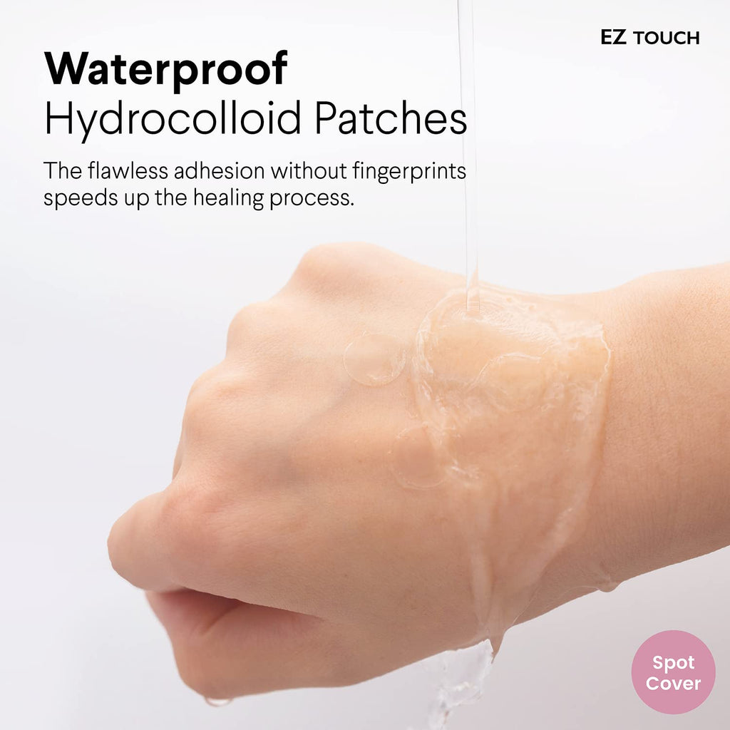 Touch-free Hydrocolloid Acne Pimple Patch(60 count, 12mm, Fast0Healing) | Last 48 hr | Patented Korean Spot Cover by EZ touch