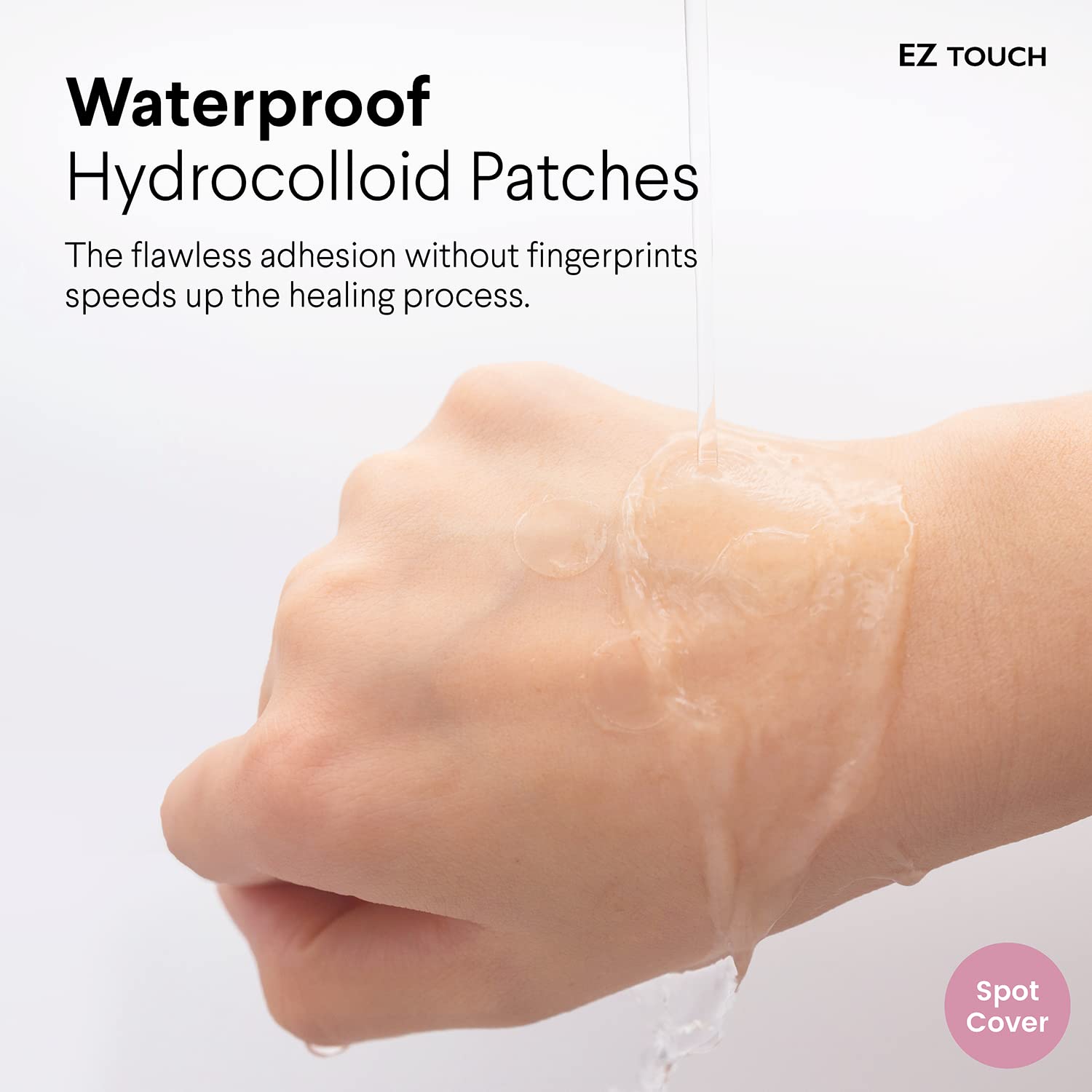 Touch-free Hydrocolloid Acne Pimple Patch(60 count, 12mm, Fast0Healing) | Last 48 hr | Patented Korean Spot Cover by EZ touch