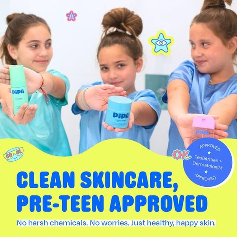 Pipa Sun-Sational 100% Mineral Daily Sunscreen SPF 30, 50 ml | Liquid Everyday Face Lotion with Zinc Oxide | Unscented & Gentle for Sensitive Skin | Kids & Tweens Skin Care