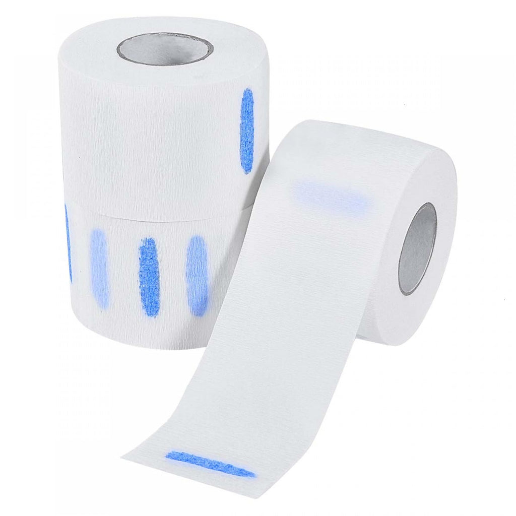 SenseYo 10 Rolls Barber Neck Paper Strips Band Disposable Haircutting Stretchy Barber Neck Tissue Wrap for Salon Haircut Spa Massage
