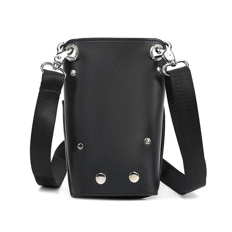 Scissor Bag, faux Leather Salon Barber Professional Scissors Holster Hair Stylist Tools Bag with Waist Shoulder Belt