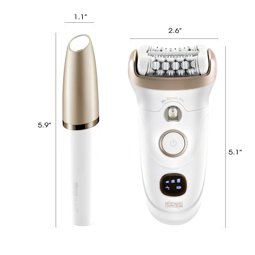 DSP 4 in 1 Beauty Set Lady Shaver with Removable Heads for Face Hands Legs