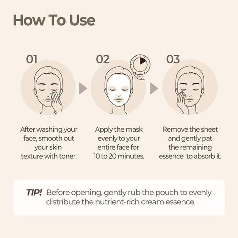 SKINFOOD Rice Daily Sheet Mask, Hydrating and Nourishing Face Mask with Rich Rice Essence, Vegan Korean Skincare for Smooth, Clear, Radiant Skin (10 EA)