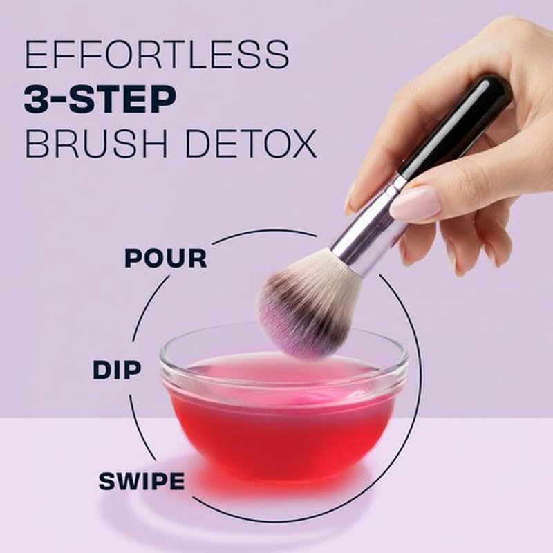 Original Rose Makeup Brush Cleaner - Quick-Drying, Rinse-Free Formula for Stubborn Waterproof Makeup - 16 oz